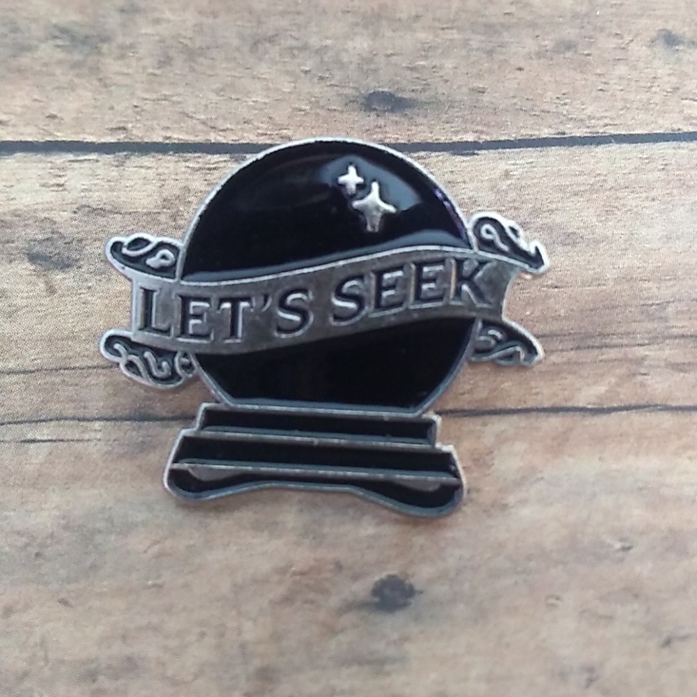 Let's Seek Crystal Ball Enamel Pin